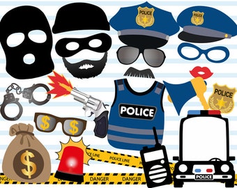 Party Photo Booth Props Police Theme Party Party Supply Photo Booth Props Speedyorders Police Officer Birthday Photo Props Office Theme Decor Cops Robbers Birthday Photobooth Props Stationery Party Supplies Handmade Products