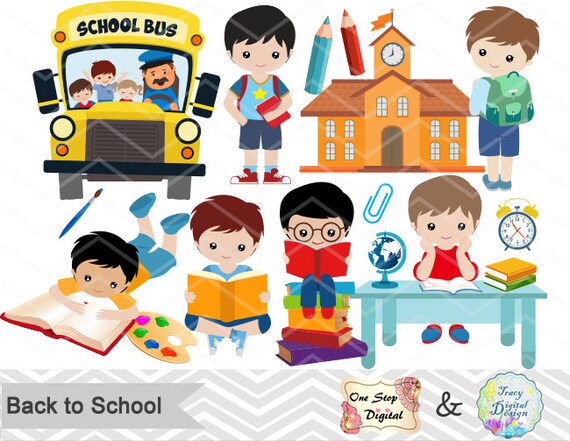 Instant Download Back To School Clip Art School Day Clipart Etsy Instant Download Back To School Clip Art School Day Clipart Etsy