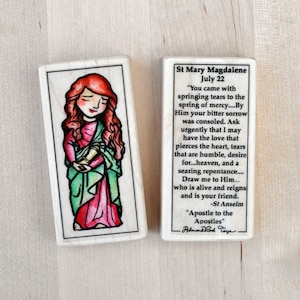 St Mary Magdalene Patron Saint Block With Gift Bag // Patron of ...