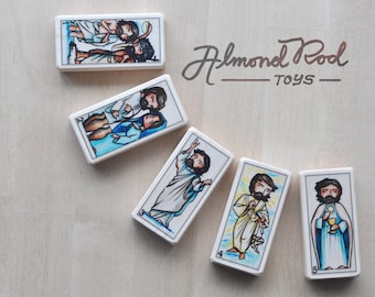 Luminous Mysteries / 5 Rosary Blocks / Prayers inspired by St Louis de Montfort and JP II / Original artwork by AlmondRod Toys