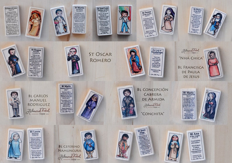 Hispanic Catholic toys by AlmondRod Toys 5 Latino Saint blocks of your choice Latin American Catholic