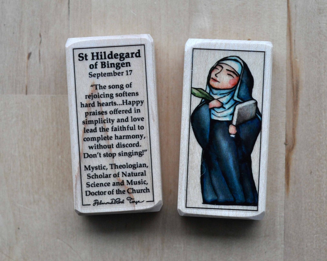 St Hildegard of Bingen Patron Saint Block With Gift Bag // Patron of ...