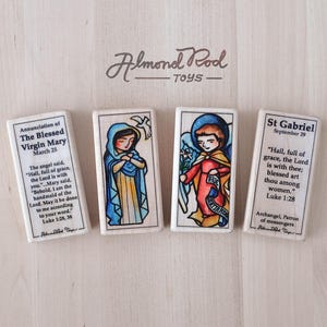 St Mary of the Miraculous Medal Patron Saint Block With Gift Bag ...