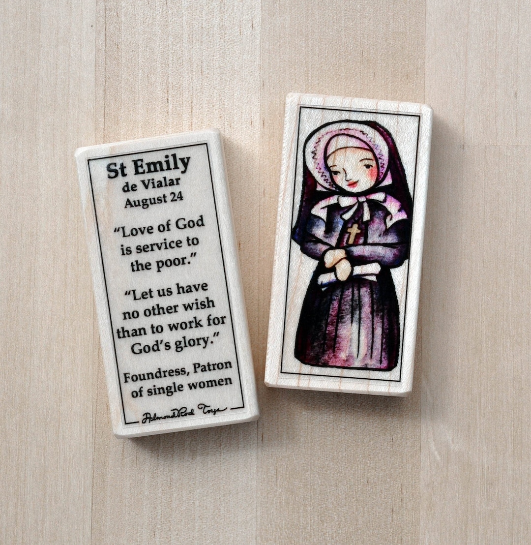 St Emily De Vialar Patron Saint Block With Gift Bag // Patron of Single ...
