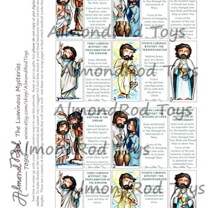 Luminous Mysteries Rosary Paper Craft Sheet // Catholic DIY by ...