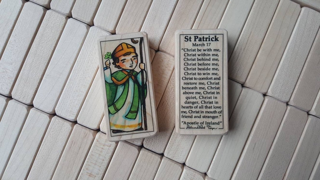St Patrick Patron Saint Block With Gift Bag // Patron of Ireland ...