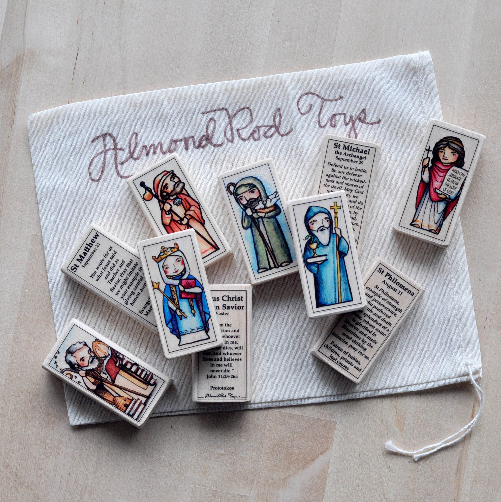 7 Patron Saint Blocks of Your Choice With Gift Bag // 300+ Saints to ...