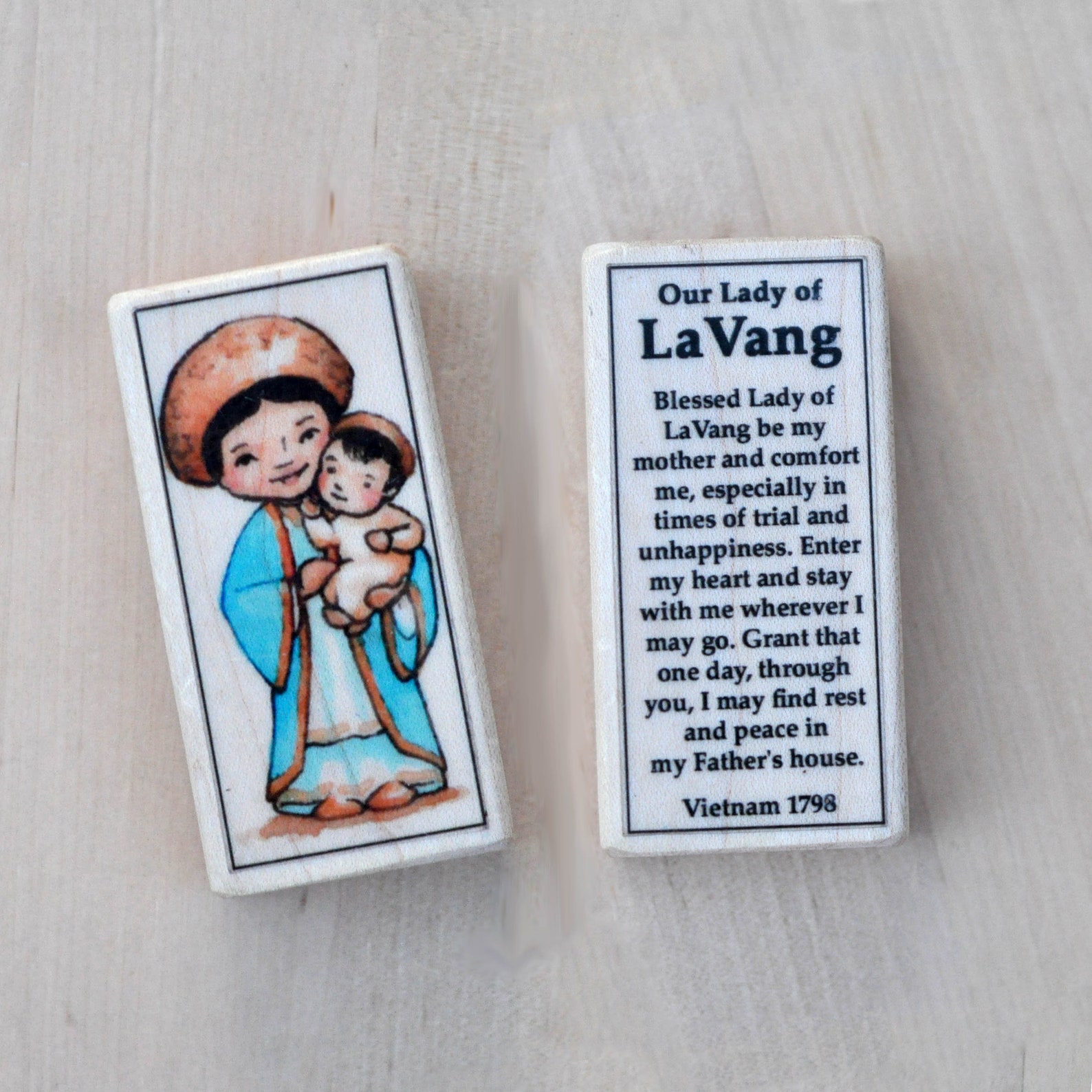 Our Lady of La Vang Patron Saint Block With Gift Bag // St Mary, Patron ...