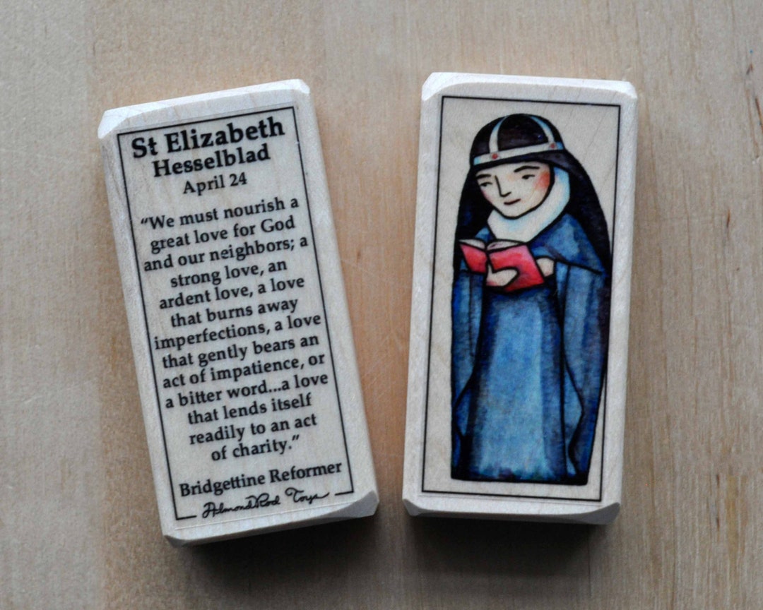 St Elizabeth Hesselblad Patron Saint Block With Gift Bag // Bridgettine ...