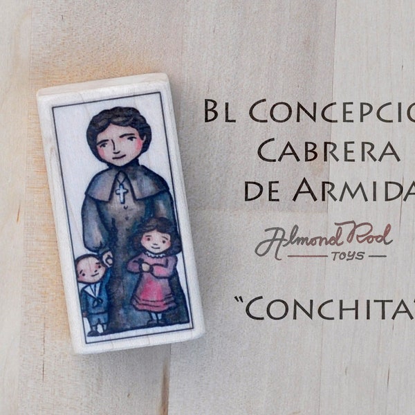 Bl Conchita Patron Saint Block with gift bag // Concepción Cabrera de Armida // Catholic toys by AlmondRod Toys