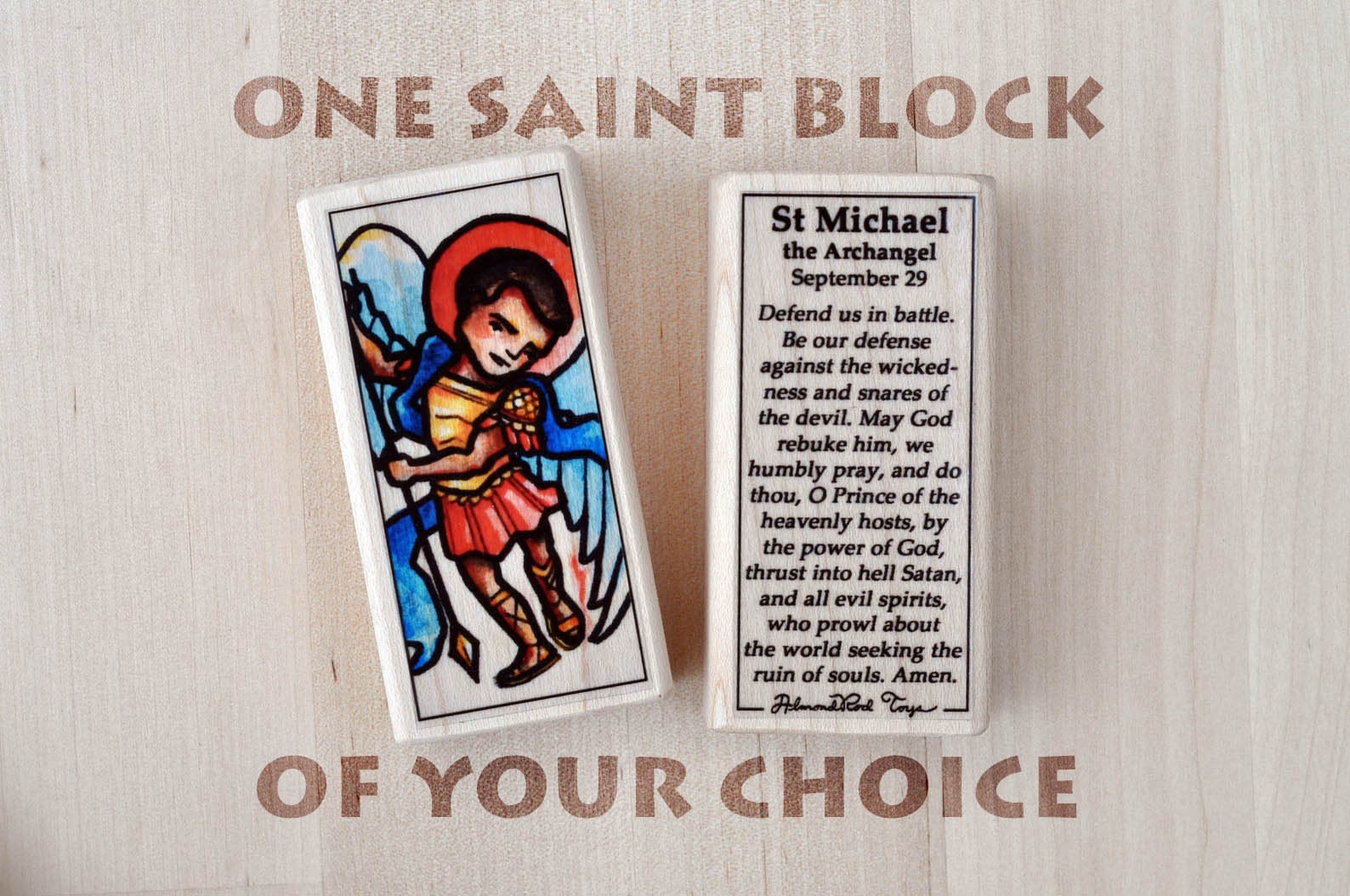 One Patron Saint Block of Your Choice With Gift Bag // 300+ Saints to ...