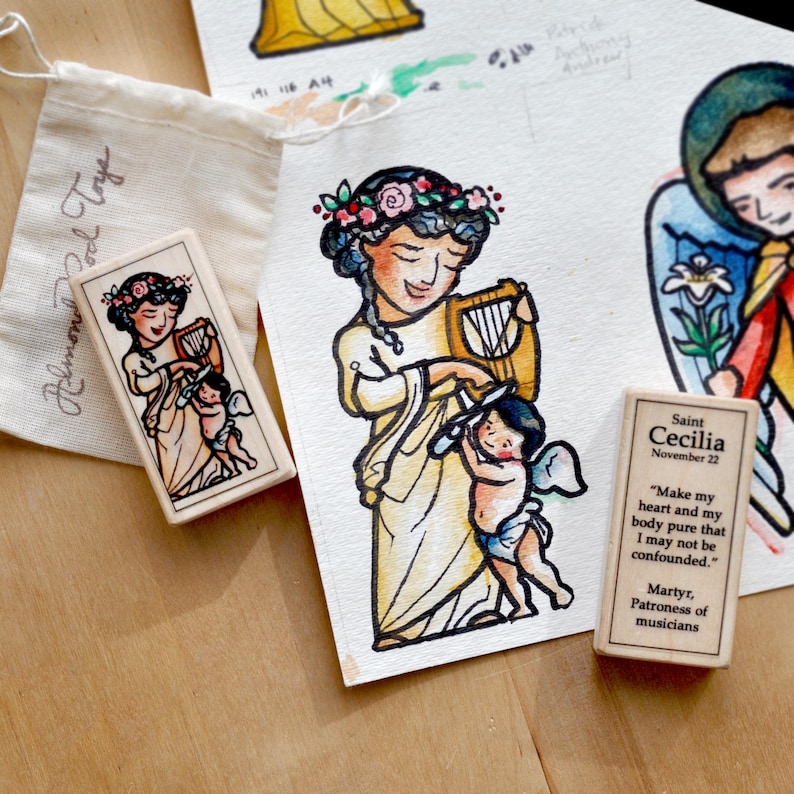 8 Patron Saint Blocks of Your Choice With Gift Bag // 300+ Saints to ...