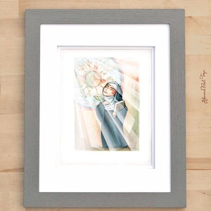 8x10 St. Hildegard of Bingen Print from Saints Around the World book // Catholic Print by AlmondRod Toys