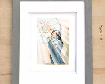 8x10 St. Hildegard of Bingen Print from Saints Around the World book // Catholic Print by AlmondRod Toys