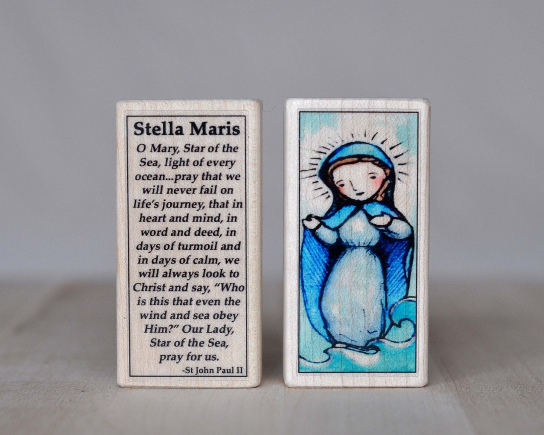 Our Lady Star of the Sea Patron Saint Block With Gift Bag // Stella ...