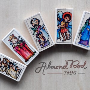 5 Patron Saint blocks of your choice with gift bag // 300 saints to choose from // Catholic toys by AlmondRod Toys image 1