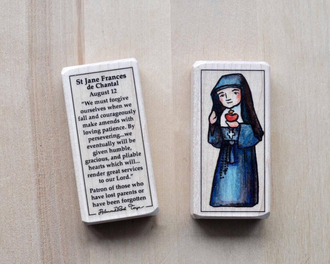 St Jane Frances De Chantal Patron Saint Block With Gift Bag // Patron