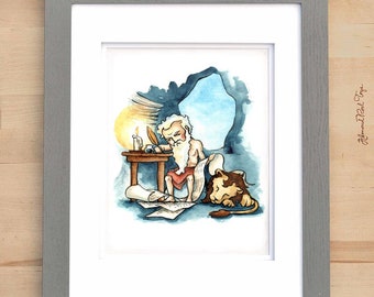 8x10 St. Jerome-tryck från boken Saints Around the World // Katolskt tryck av AlmondRod Toys