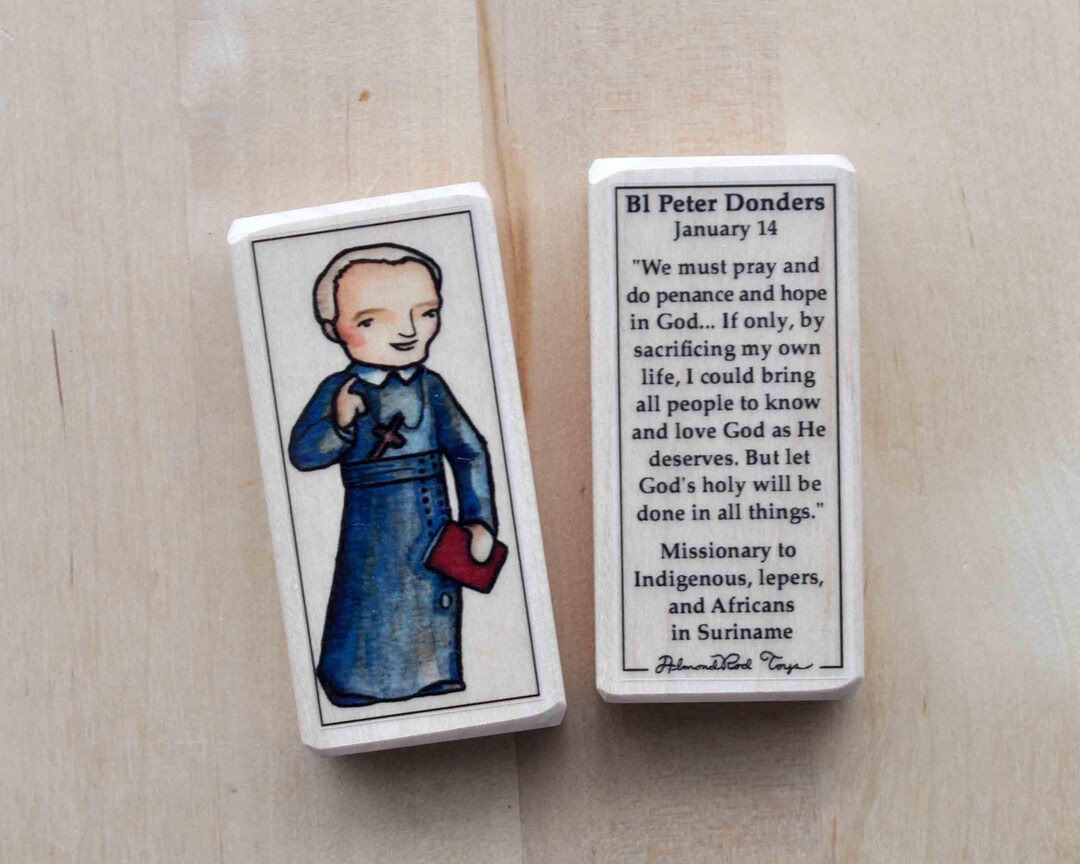 Bl Peter Donders Patron Saint Block With Gift Bag // Saints Around the ...