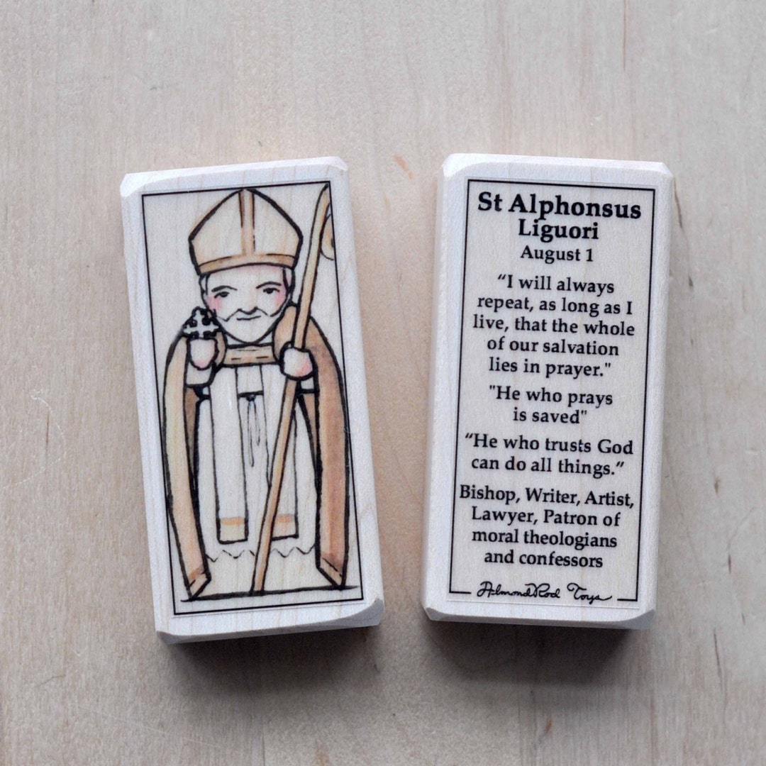 St Alphonsus Ligouri Patron Saint Block With Gift Bag // Patron of ...