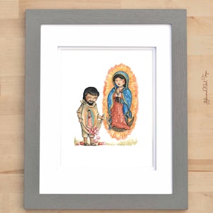 8x10 St. Juan Diego and Our Lady of Guadalupe Print from Saints Around the World book // Catholic Print by AlmondRod Toys