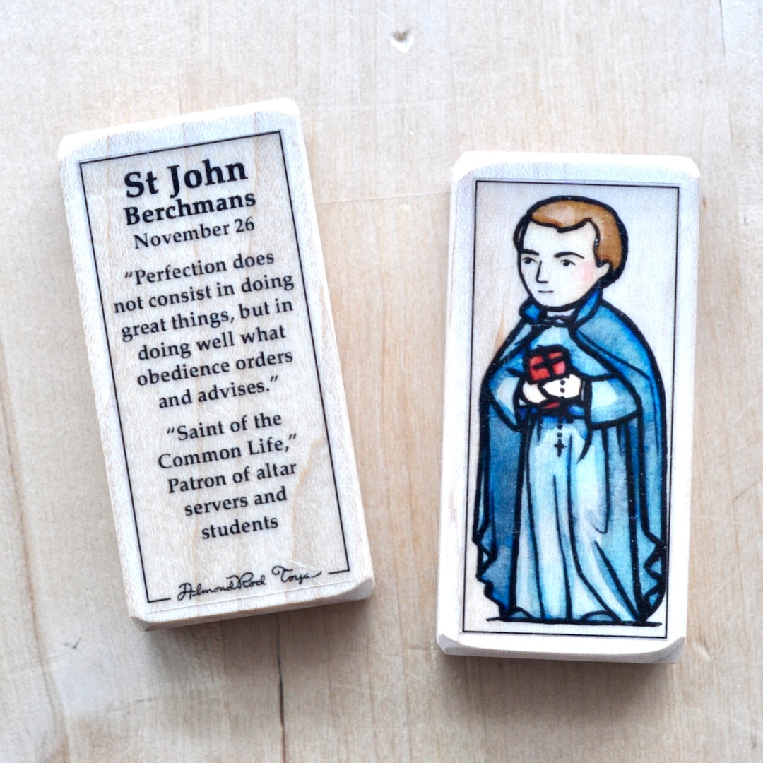 St John Berchmans Patron Saint Block With Gift Bag // Patron of Altar ...