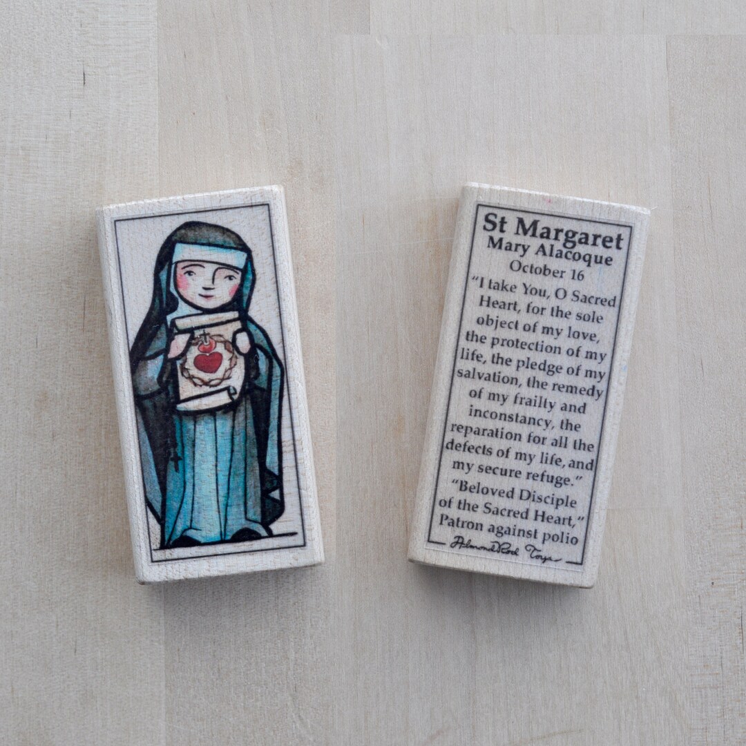 St Margaret Mary Alacoque Patron Saint Block With Gift Bag // Devotee ...