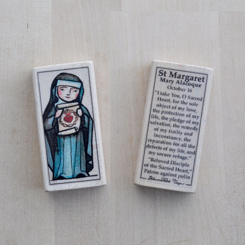 St Margaret Mary Alacoque Patron Saint Block With Gift Bag // Devotee ...