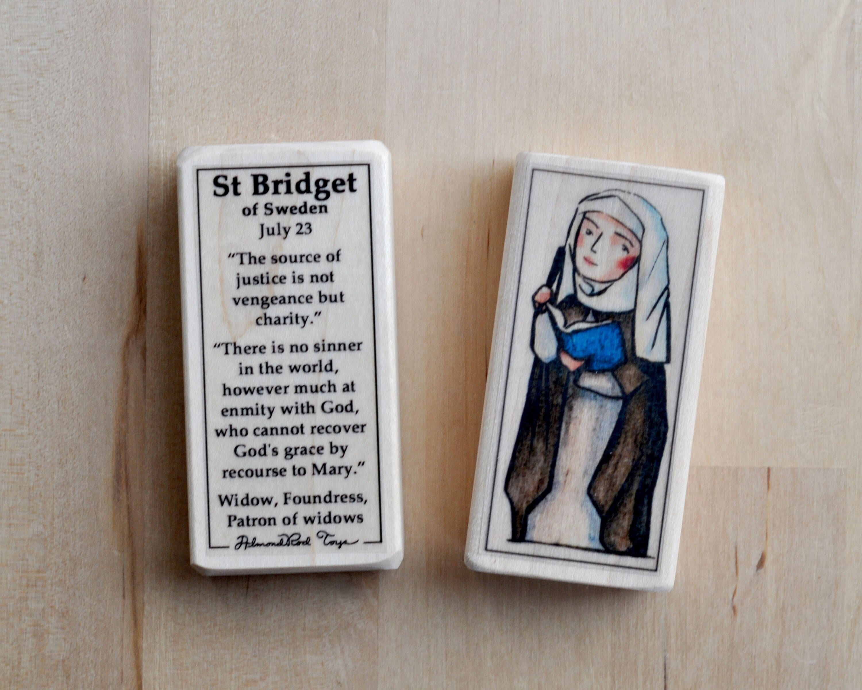 St Bridget of Sweden Patron Saint Block With Gift Bag // Patron of ...