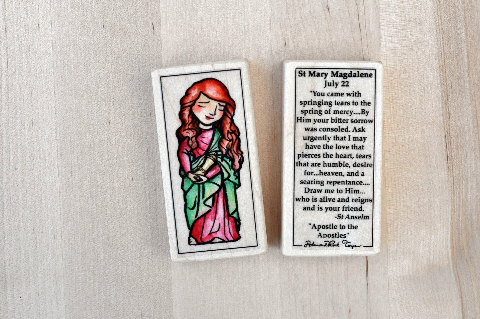 St Mary Magdalene Patron Saint Block With Gift Bag // Patron of ...