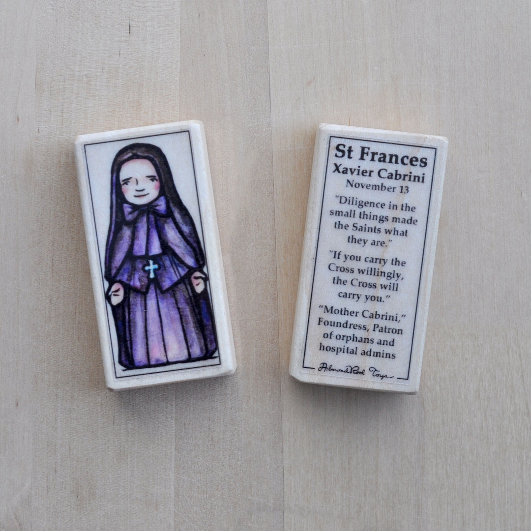 St Frances Xavier Cabrini Patron Saint Block With Gift Bag // Patron of ...