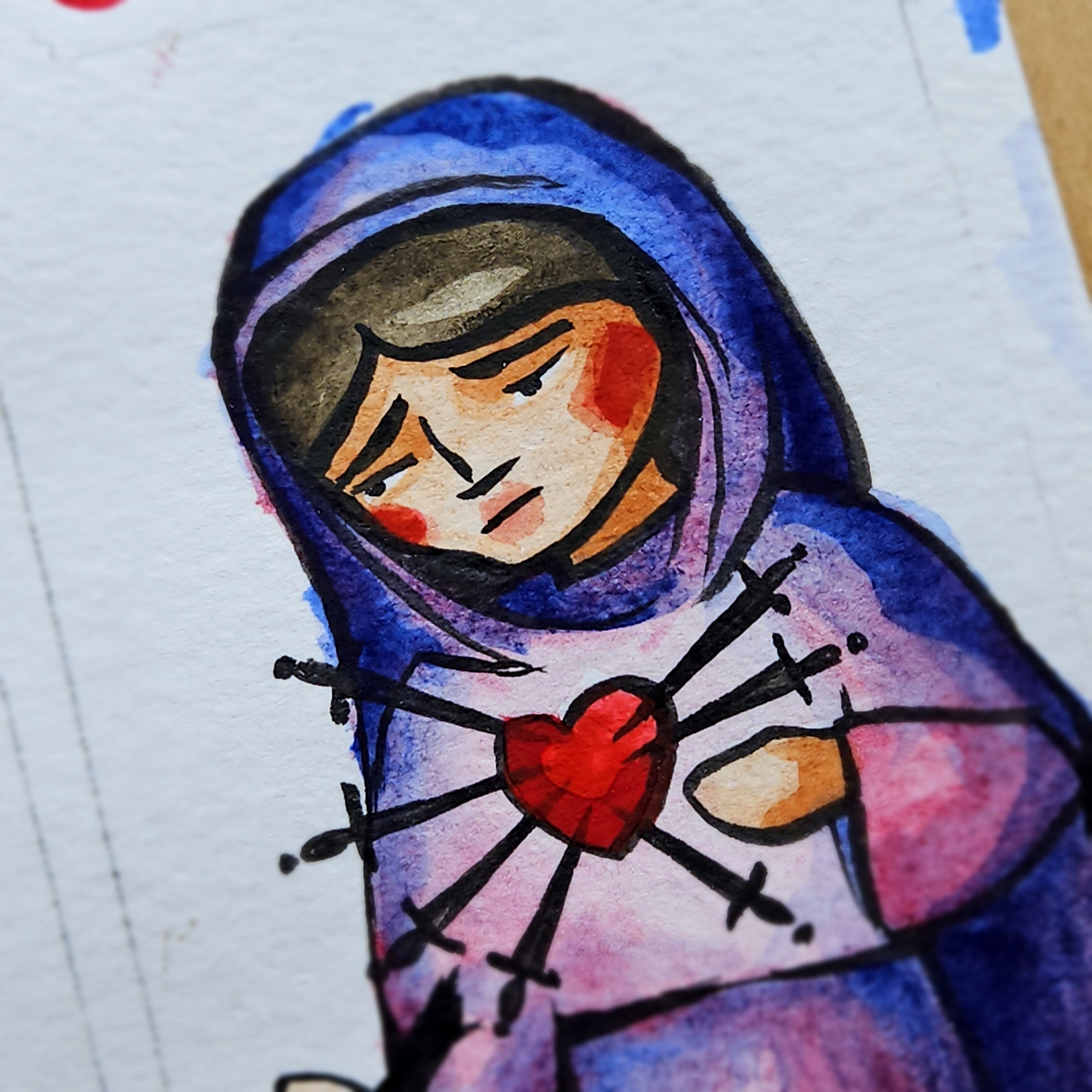 Our Lady of Sorrows Patron Saint Block With Gift Bag // Immaculate ...