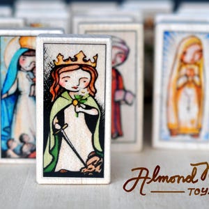 Our Lady of Lourdes Patron Saint Block With Gift Bag // St Mary, Marian ...