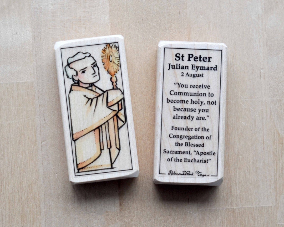 St Peter Julian Eymard Patron Saint Block With Gift Bag // "apostle of ...