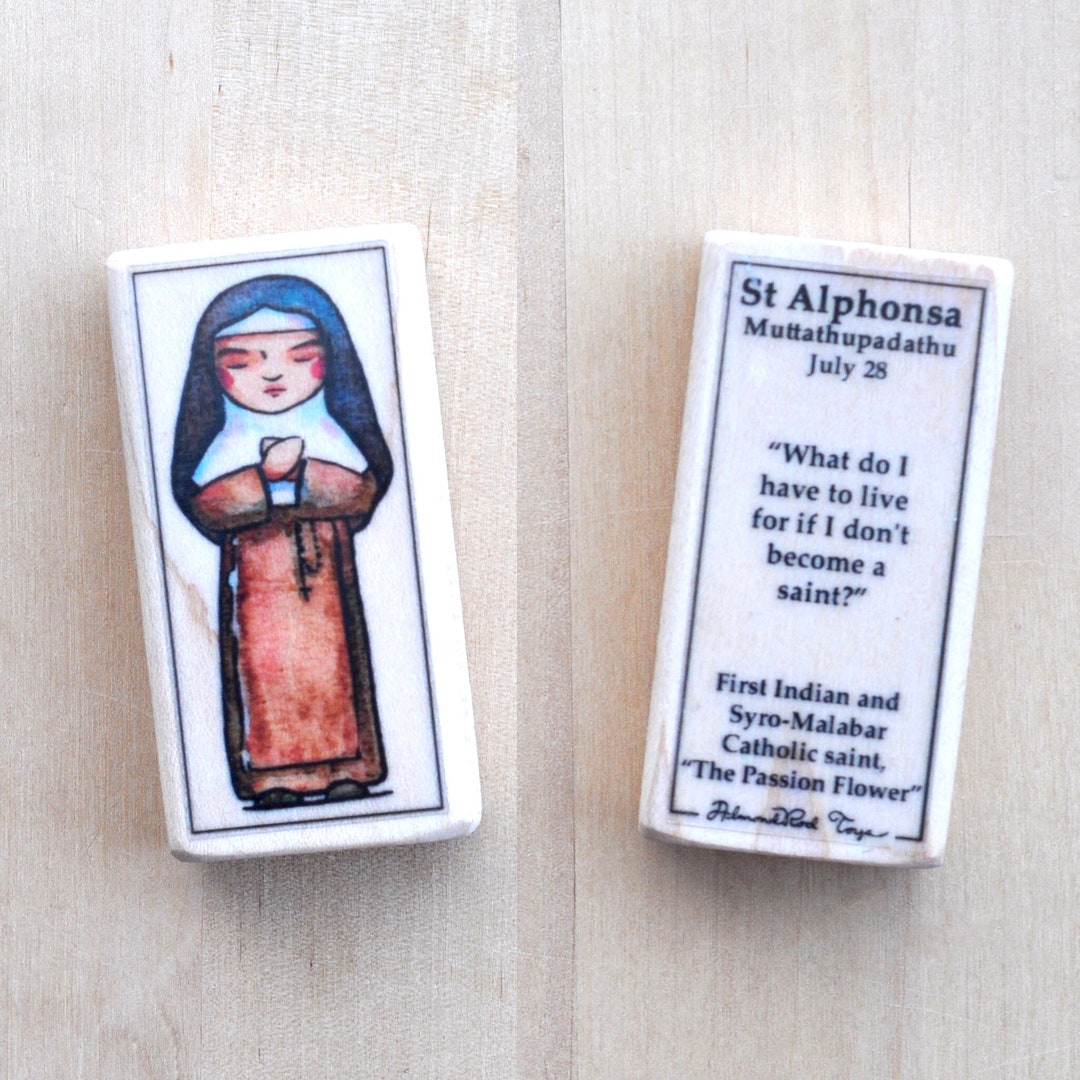 St Alphonsa Patron Saint Block With Gift Bag // the Passion Flower of ...