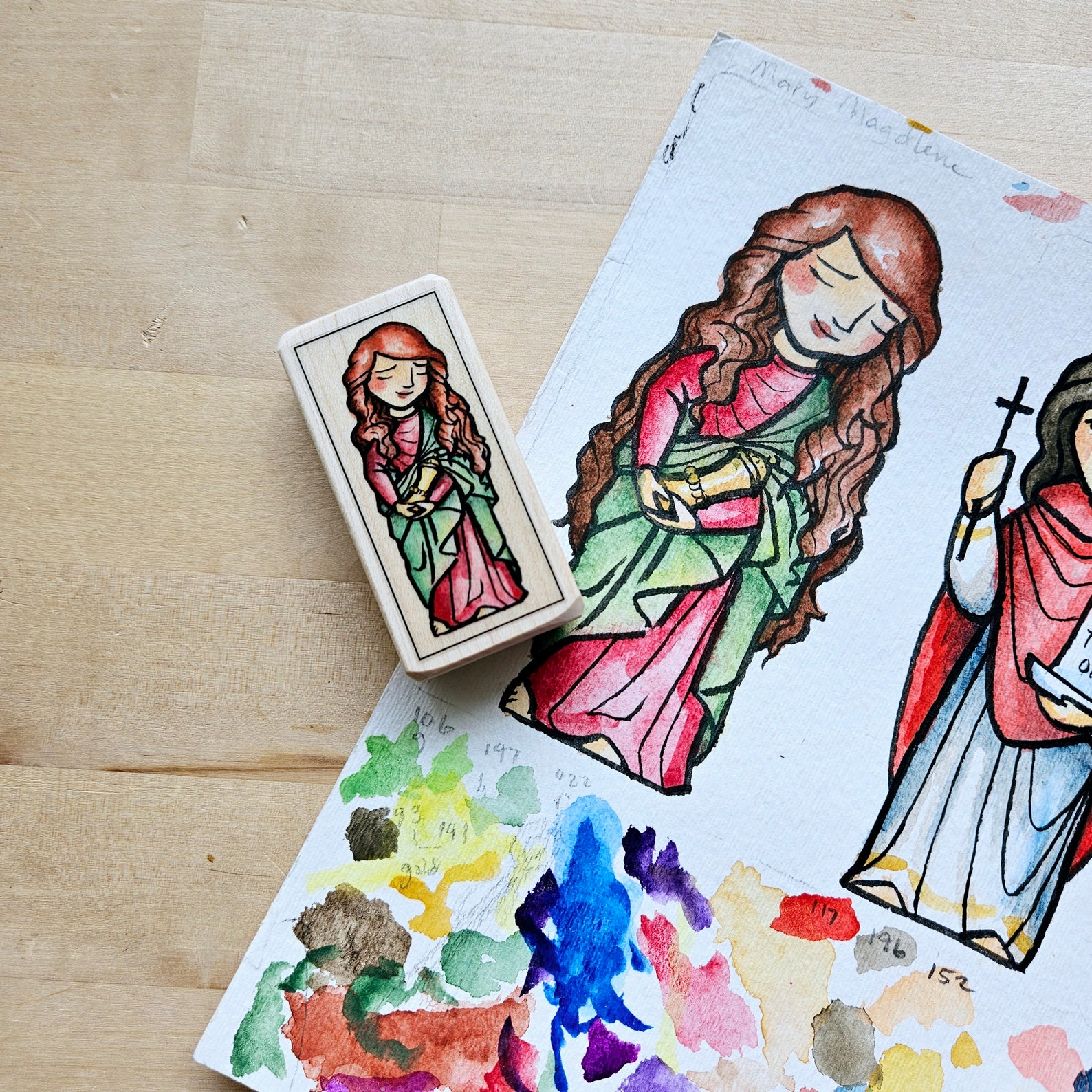 St Mary Magdalene Patron Saint Block With Gift Bag // Patron of ...