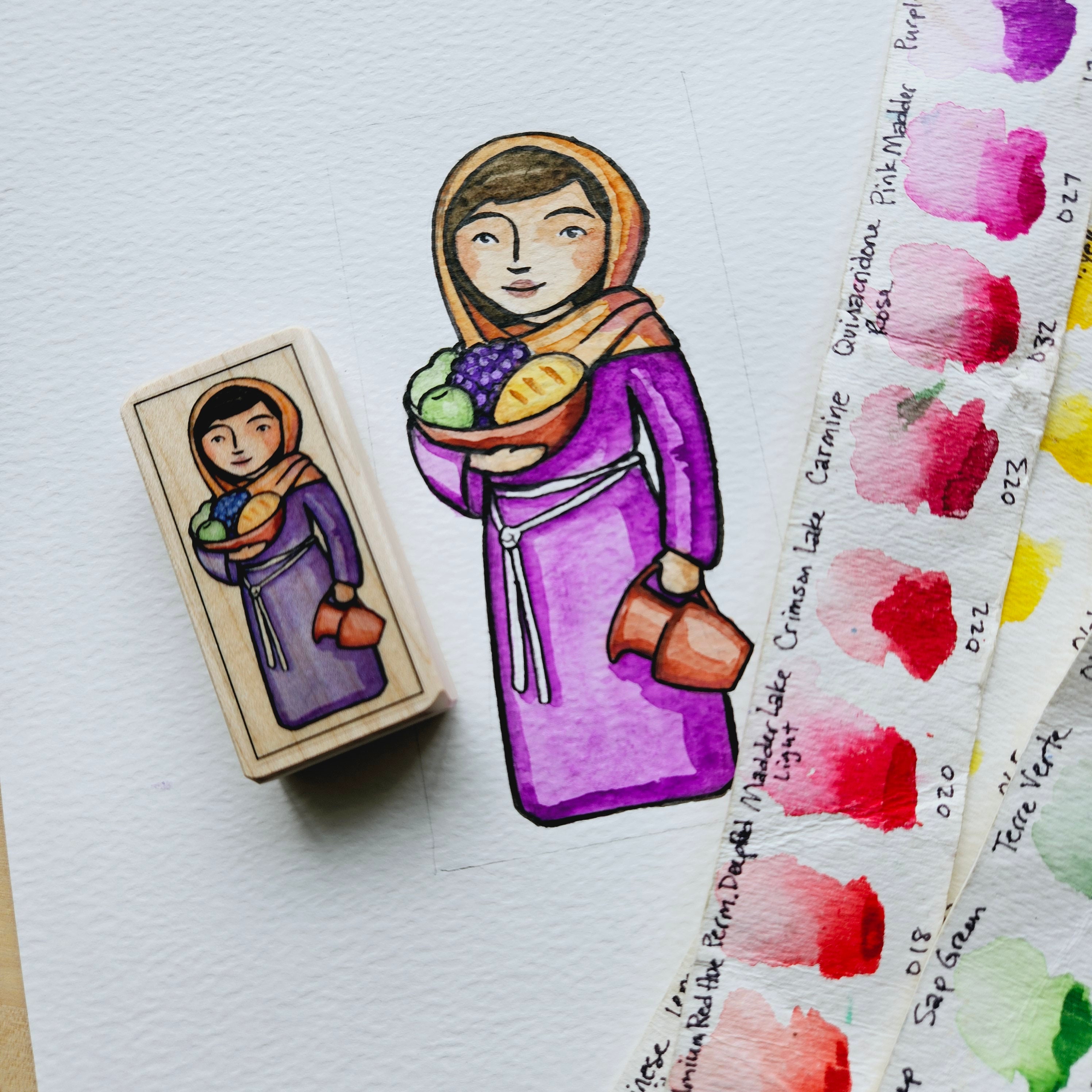 St Martha Patron Saint Block With Gift Bag // Patron of Housewives ...