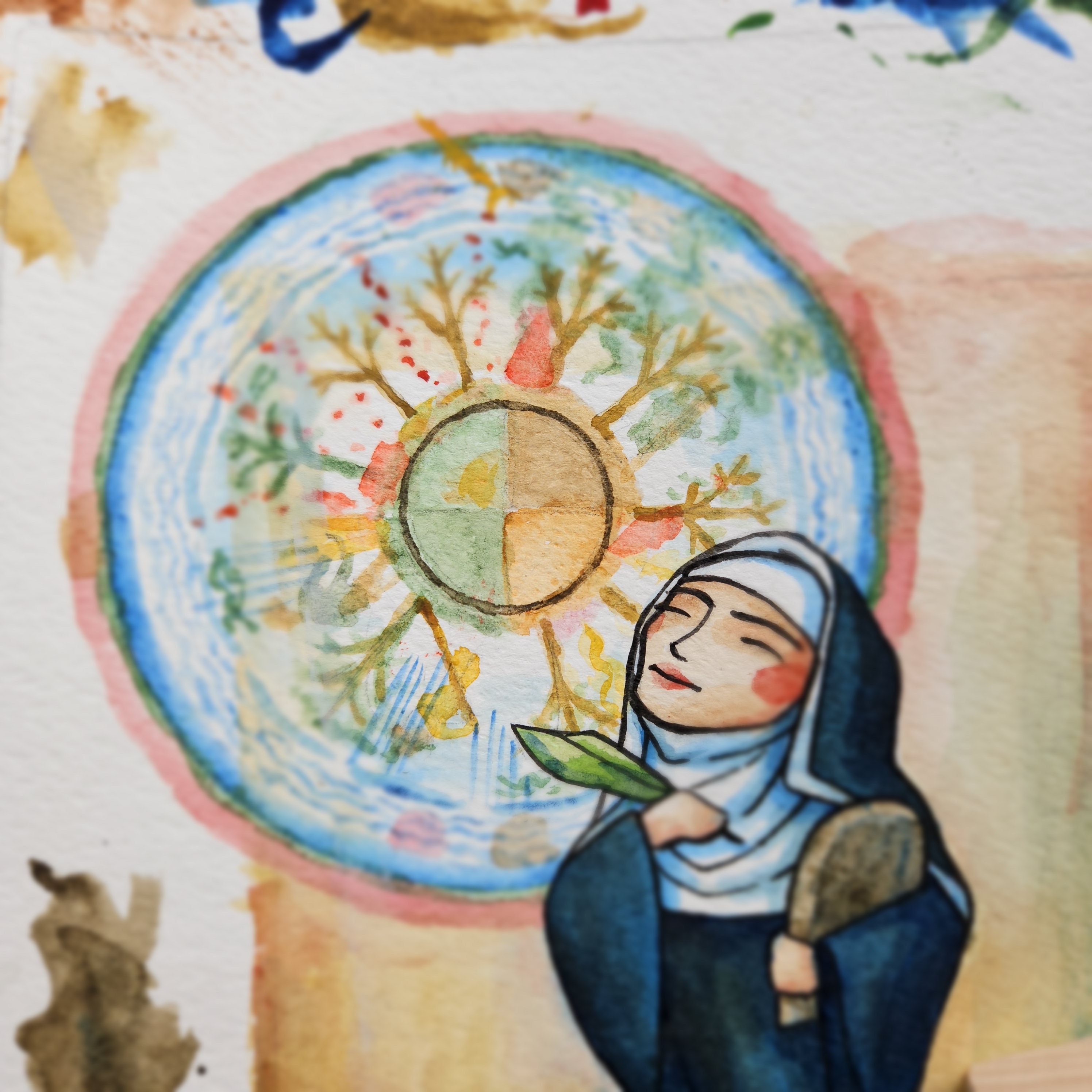 St Hildegard of Bingen Patron Saint Block With Gift Bag // Patron of ...