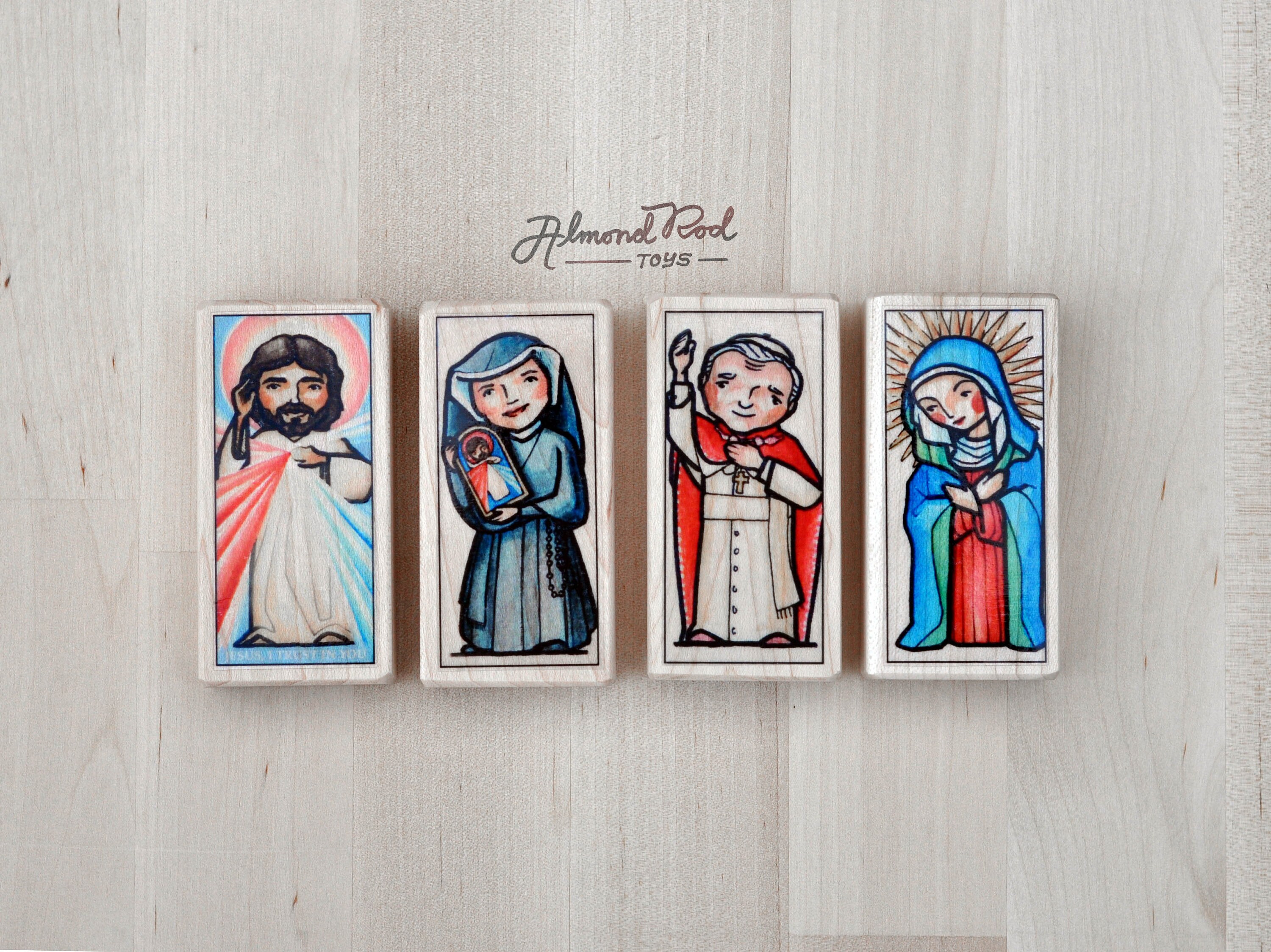 12 Patron Saint Blocks of Your Choice With Gift Bag // 300+ Saints to ...