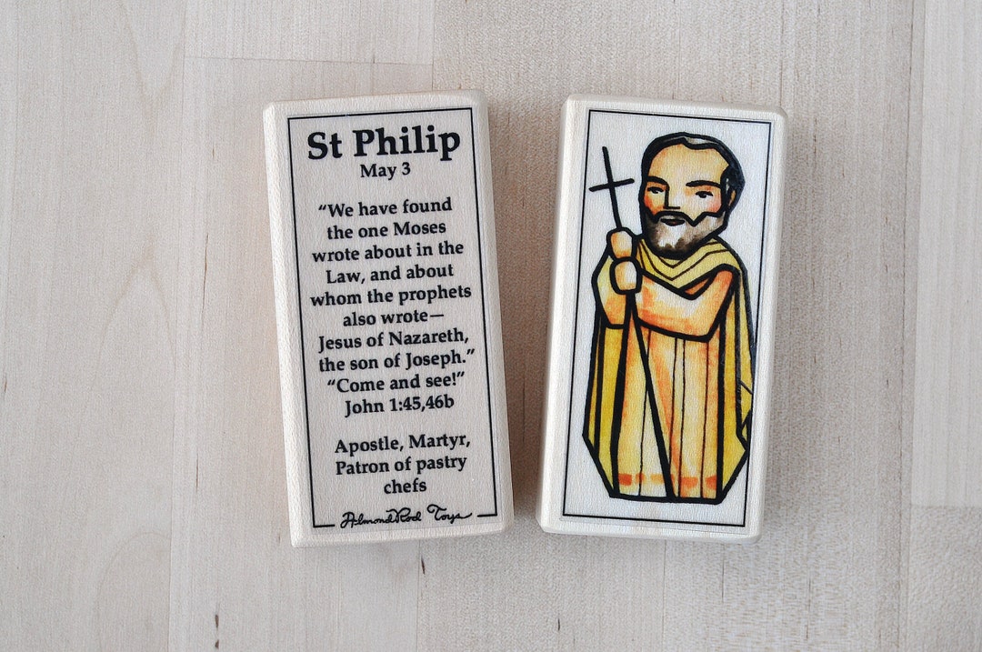 St Philip the Apostle Patron Saint Block With Gift Bag // Patron of ...