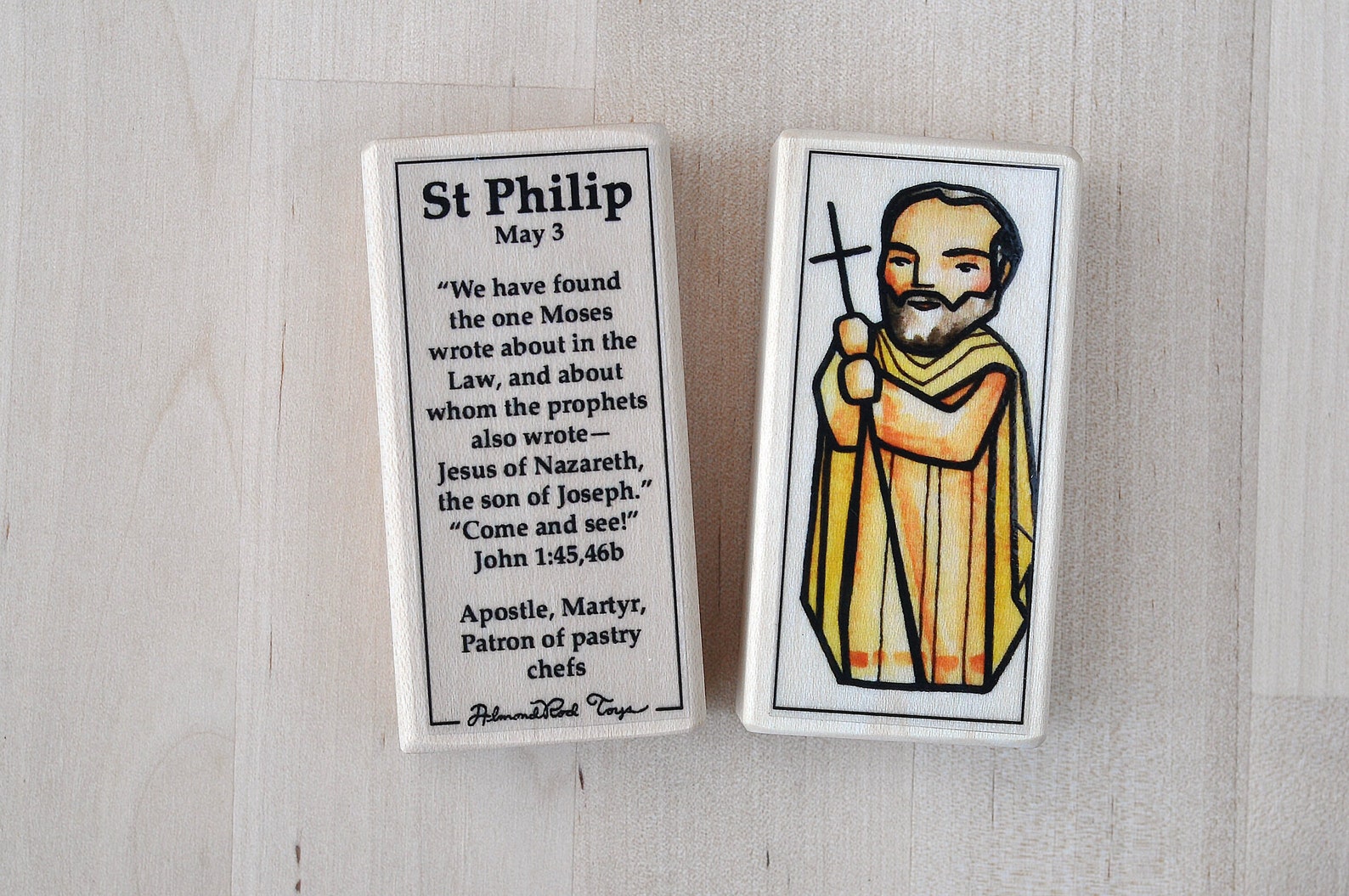 St Philip the Apostle Patron Saint Block With Gift Bag // Patron of ...