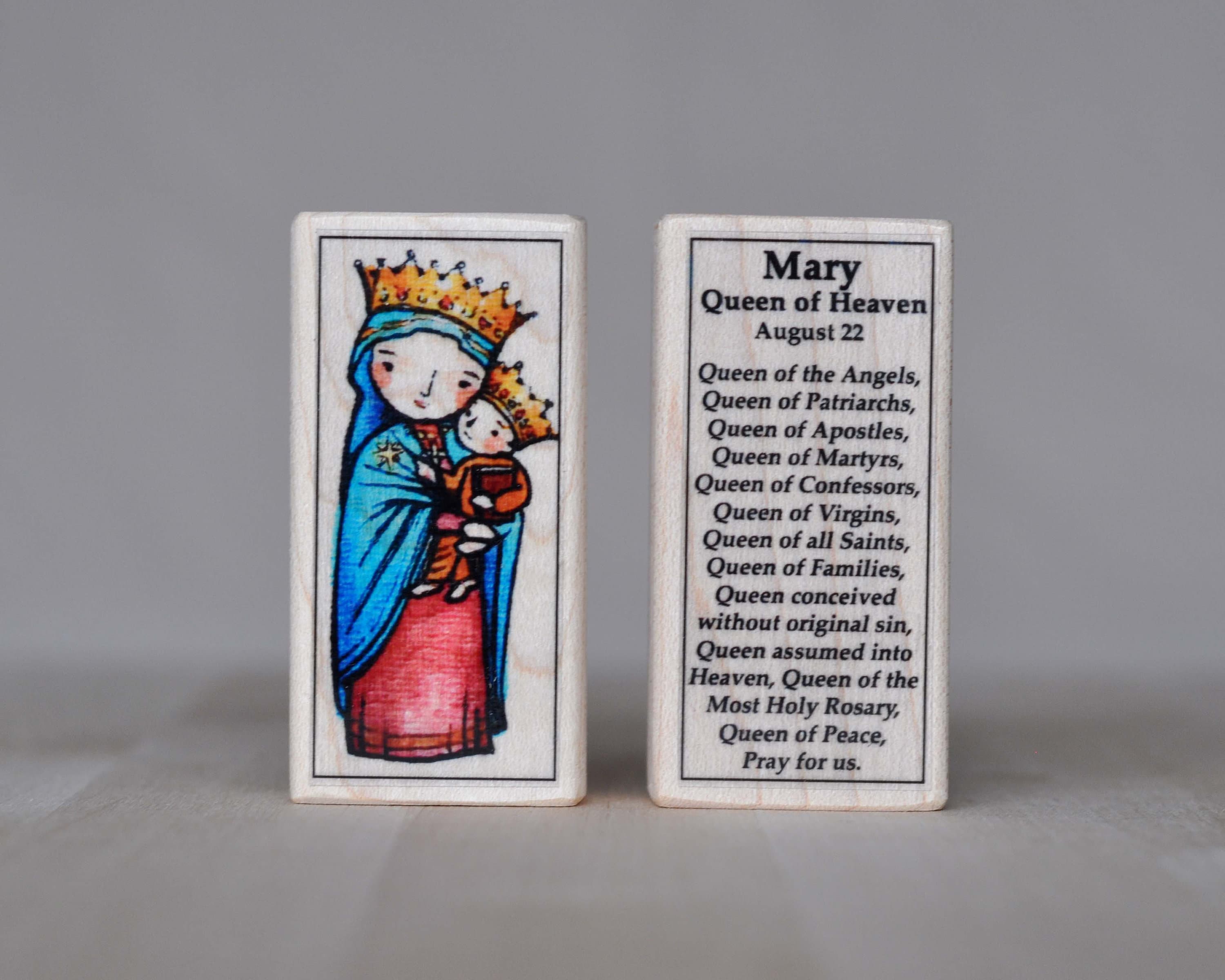 3 Patron Saint blocks of your choice with gift bag // 300+ saints to choose from // Catholic toys by AlmondRod Toys