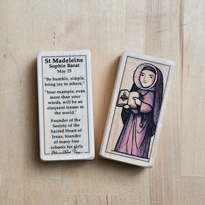 St Madeleine Sophie Barat Patron Saint Block with gift bag // Catholic Toys by AlmondRod Toys