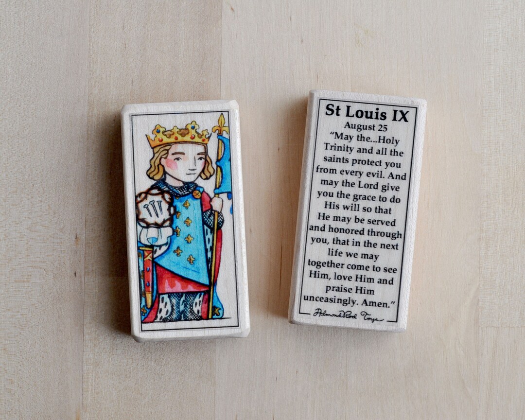 St Louis IX Patron Saint Block With Gift Bag // King of France ...