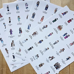 Heilige aus der ganzen Welt Mini Sticker // Kalender Sticker