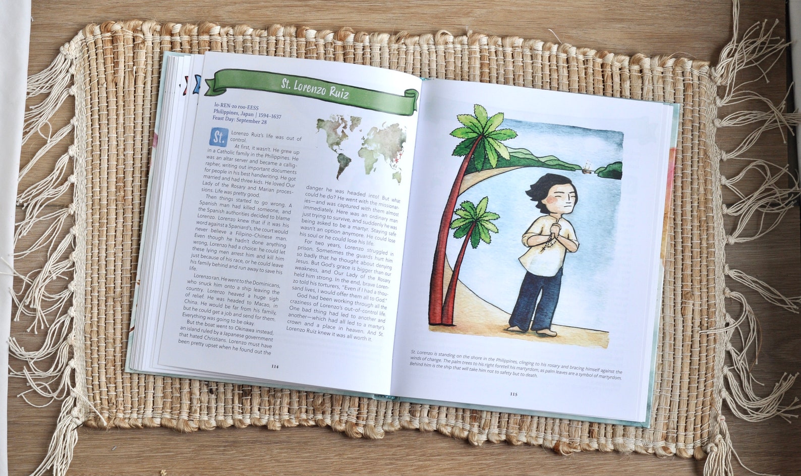 St Lorenzo Ruiz Patron Saint Block With Gift Bag // Filipino Patron of ...