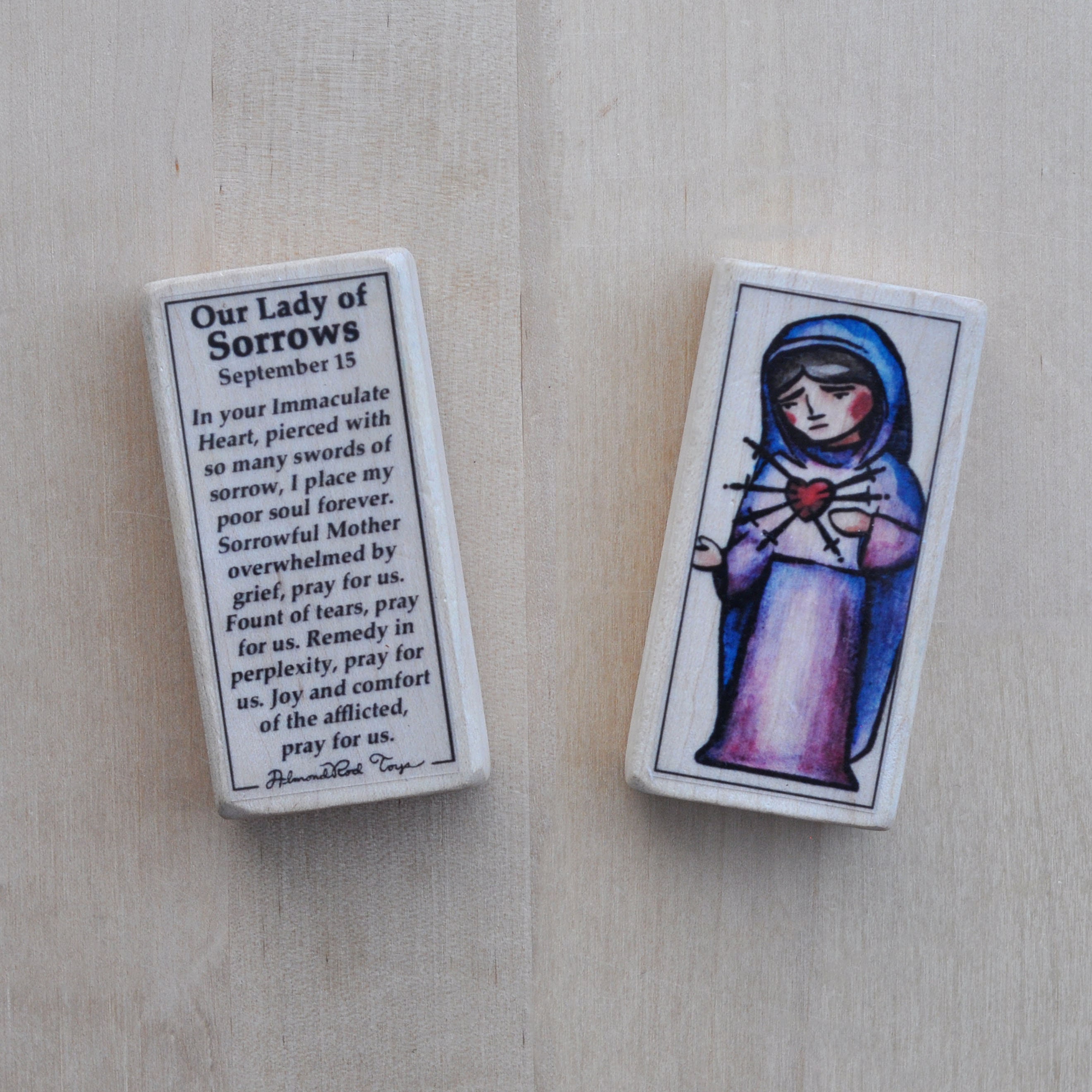 Our Lady of Sorrows Patron Saint Block With Gift Bag // Immaculate ...