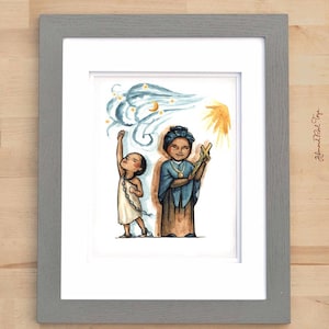 8x10 St. Josephine Bakhita Druck aus dem Buch Saints around the World // katholisch von AlmondRod Toys