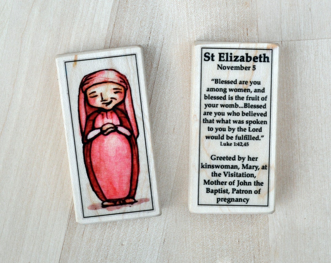 St Elizabeth of the Visitation Patron Saint Block With Gift Bag ...
