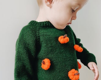 Knitting Pattern - Casper the Halloween Sweater for babies and children